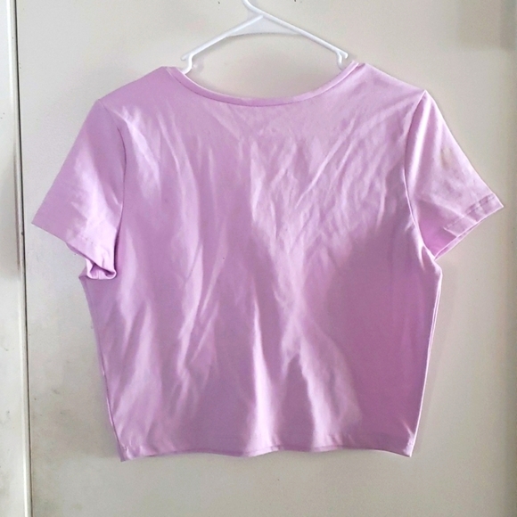 Wild Fable V-neck Cap Sleeve Crop Top in Purple Size XL - Picture 5 of 8
